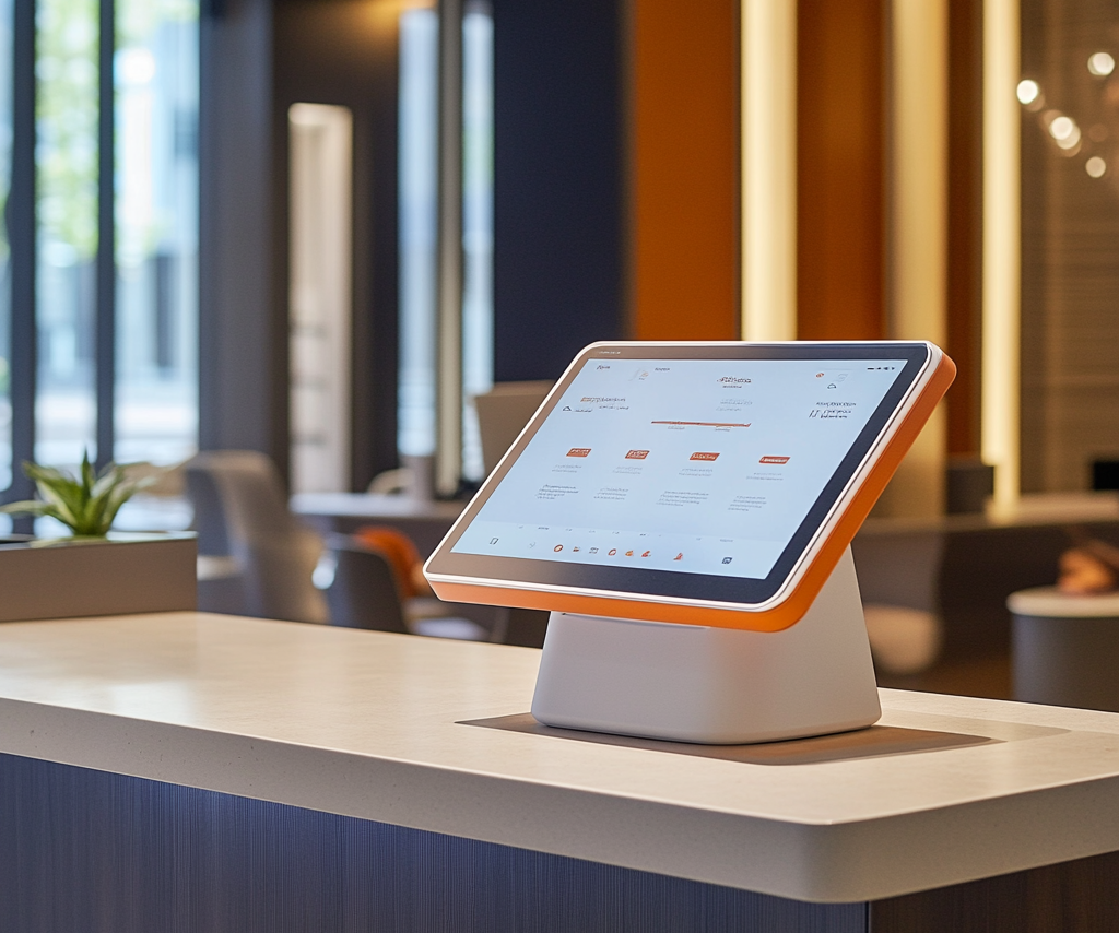 carlijn0729_A_modern_hotel_reception_desk_with_a_digital_inte_dbb4502f-2892-4f7a-8d52-77d317b2dbe1_0