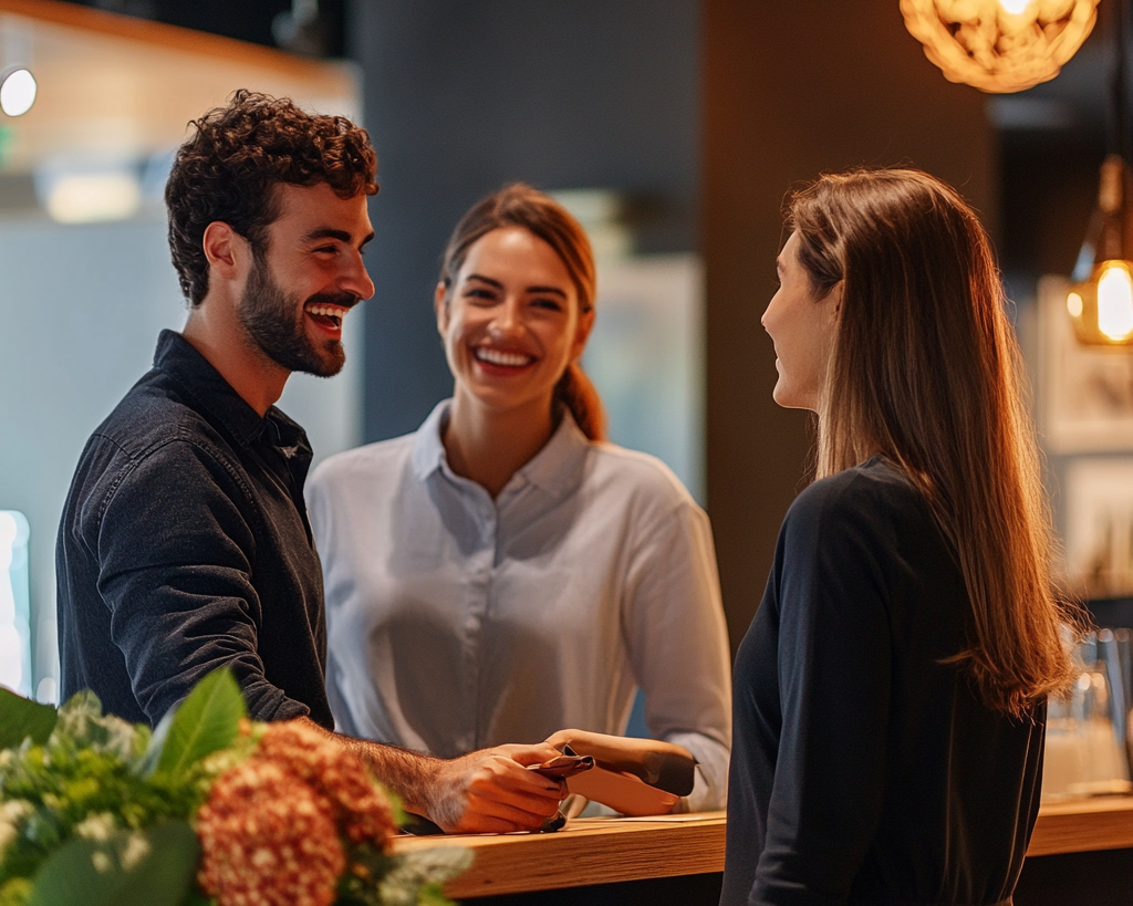 carlijn0729_Happy_hotel_customer_interacting_with_hotel_staff_e32ba86b-2b5a-46e7-acab-92f700918ff5_2